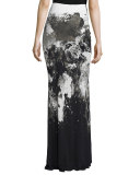 Kimono Printed Long Maxi Skirt