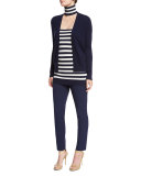 Striped Tube Top with Choker, Maritime/White