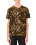 Camo & Star-Print Short-Sleeve T-Shirt, Green Multi