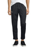 Cargo-Pocket Moto Sweatpants, Black