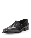 Charles Leather Penny Loafer, Black
