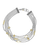 Caviar Icon 5-Row Ball-Chain Bracelet