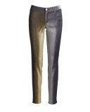 Metallic Slim-Leg Jeans, Multicolor