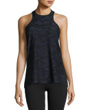 Control Camo Tank Top, Navy Camo/Black