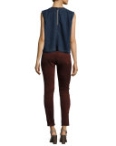 Skinny Suede Pants, Port