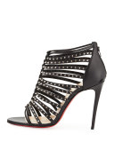 Millaclu Mini-Spike Red Sole Pump, Black