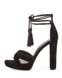 Nadav Velvet Tassel Sandal