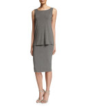 Fold-Over Knee-Length Pencil Skirt, Ash, Petite 