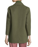 Clairene New Divide Open-Front Coat, Pine