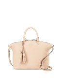 Thea Medium Slouchy Leather Satchel Bag, Sweet Melon