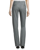 Straight-Leg Wool-Blend Pants, Banker