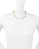 24K Gold & Black Diamond Rain Necklace