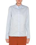 Classic Long-Sleeve Blouse, Blue Bell