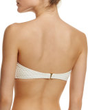 jacquard polka-dot underwire swim top