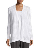 Boucle Shaped Cardigan, White 