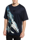 Sorayama Hajime Robot Dinosaur T-Shirt, Navy