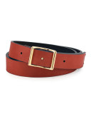 Reversible Leather Belt Boxed Gift Set, Black/Bourbon