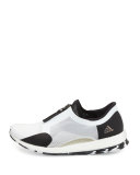 Pure Boost Zip-Front Sneaker, White/Black
