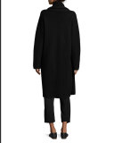 Suede Cropped Track Pants, Black