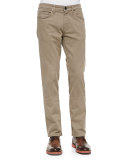 Kane Straight-Leg Jeans, Tan 