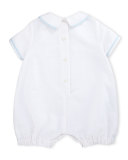 Linen-Blend Bubble Playsuit, White, Size 3-24 Months