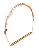 Delicate Laurel Leaf Headband Bandeaux, Rose Golden