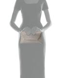 Manila Sparkly Fabric Clutch Bag, Silver