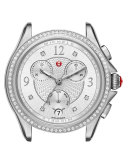 37mm Belmore Stainless Steel Chronograph Watch Head with Diamonds