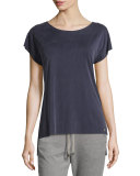 Cupro Cap-Sleeve Lounge Top