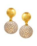 Lentil Ice 24k Gold & Diamond Drop Earrings