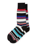 Multicolored Skinny-Striped Socks