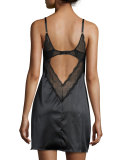 Presage Satin Chemise, Black