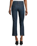 Gia Mid-Rise Crop Flare-Leg Jeans