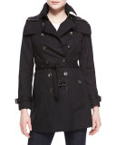 Reymoore Double-Breasted Hooded Trench Coat