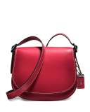 23 Leather Saddle Bag, Red