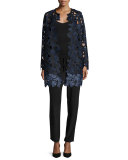 Trina Zip-Pocket Slim-Leg Pants, Black