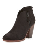 Margot Leather Ankle Bootie, Black
