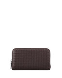 Continental Zip-Around Wallet, Dark Brown 