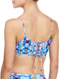 Bella Reversible Swim Top, Pacific Floral