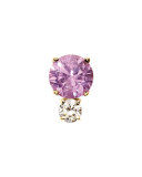 Prive Pink Sapphire & Diamond Single Stud Earring