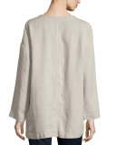 Hopsack Linen Boxy Jacket