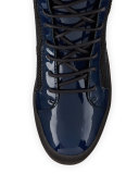 Men's Patent High-Top Sneaker