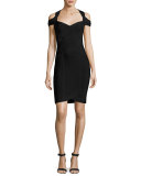 Katlin Cold-Shoulder Bandage Dress, Black