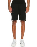 Paco Printed Sweat Shorts, Black