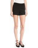 Marisa Back-Zip Shorts, Black