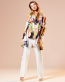 Alfresco-Print Jersey Layering Tank Top