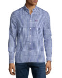Large Plaid Oxford Shirt, Navy/White
