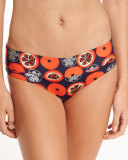 Tangerine Fold-Over Scoop Swim Bottom, Multi