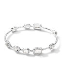 9-Stone Bangle in Clear Quartz, Size 2