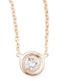 Rose Gold Diamond Pendant Necklace